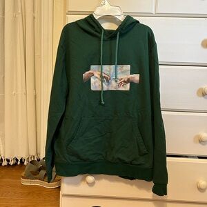 Green hoodie